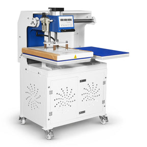 16x24 Inch Commercial Pneumatic Dual Platen Heat Press - Auto Lift Sublimation Transfer Machine with Storage Base Cabinet (110V 1650W)