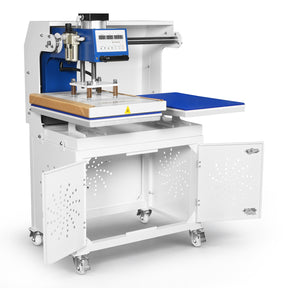 16x24 Inch Commercial Pneumatic Dual Platen Heat Press - Auto Lift Sublimation Transfer Machine with Storage Base Cabinet (110V 1650W)