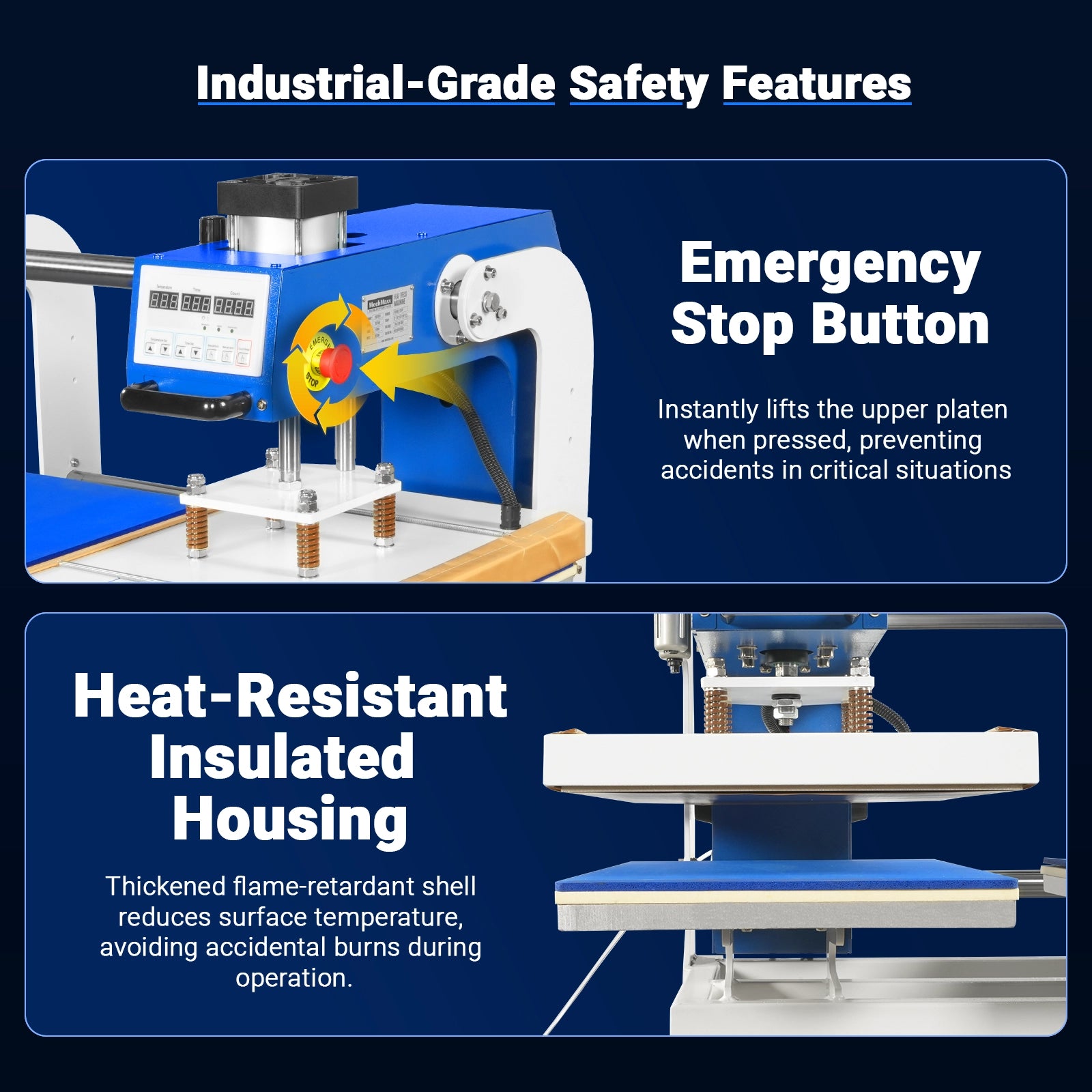 20x24 Inch (50x60cm) Commercial Pneumatic Dual Platen Heat Press Auto Lift Sublimation Transfer Machine with AIRTAC Pneumatic Components (110V 4HP)