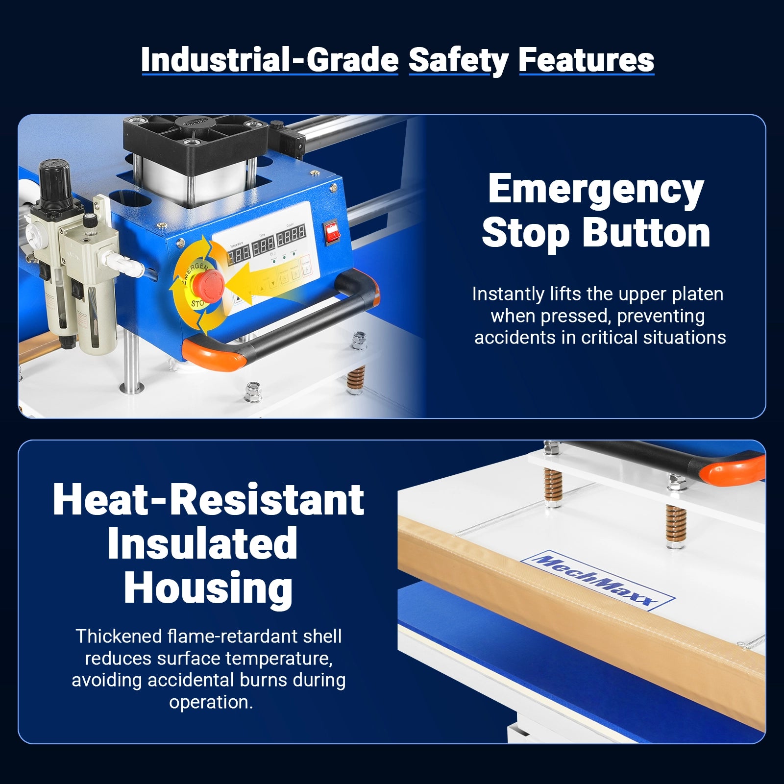 24x32 Inch (60x80cm) Industrial Pneumatic Dual Platen Heat Press - Auto Lift Digital Sublimation Transfer Machine (220V 8HP)