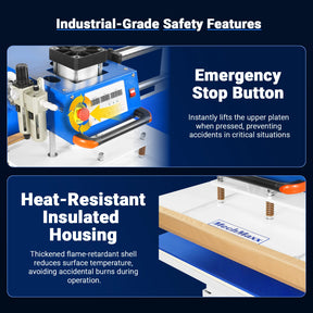 24x32 Inch (60x80cm) Industrial Pneumatic Dual Platen Heat Press - Auto Lift Digital Sublimation Transfer Machine (220V 8HP)