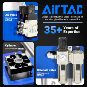 24x32 Inch (60x80cm) Industrial Pneumatic Dual Platen Heat Press - Auto Lift Digital Sublimation Transfer Machine (220V 8HP)