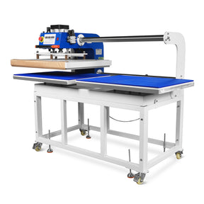 24x32 Inch (60x80cm) Industrial Pneumatic Dual Platen Heat Press - Auto Lift Digital Sublimation Transfer Machine (220V 8HP)