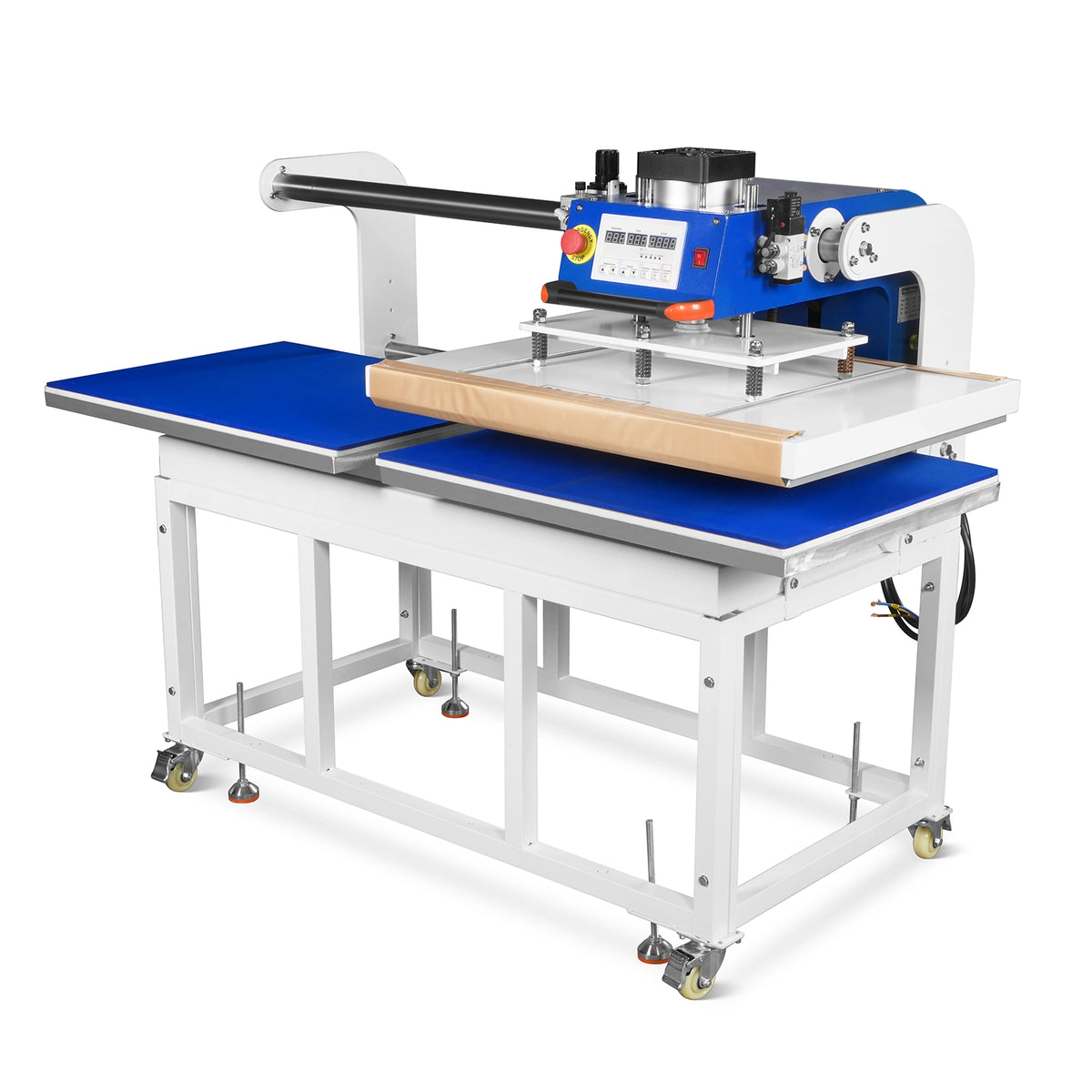 24x32 Inch (60x80cm) Industrial Pneumatic Dual Platen Heat Press - Auto Lift Digital Sublimation Transfer Machine (220V 8HP)