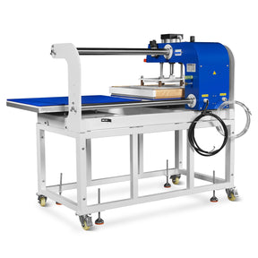 24x32 Inch (60x80cm) Industrial Pneumatic Dual Platen Heat Press - Auto Lift Digital Sublimation Transfer Machine (220V 8HP)