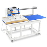 24x32 Inch (60x80cm) Industrial Pneumatic Dual Platen Heat Press - Auto Lift Digital Sublimation Transfer Machine (220V 8HP)