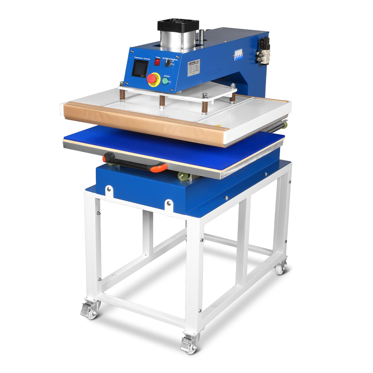 24x32 Inch (60x80cm) Industrial Pneumatic Single Station Heat Press Slide-Out Worktable LCD Touchscreen Sublimation Machine with AIRTAC Pneumatic Components (220V 8HP)