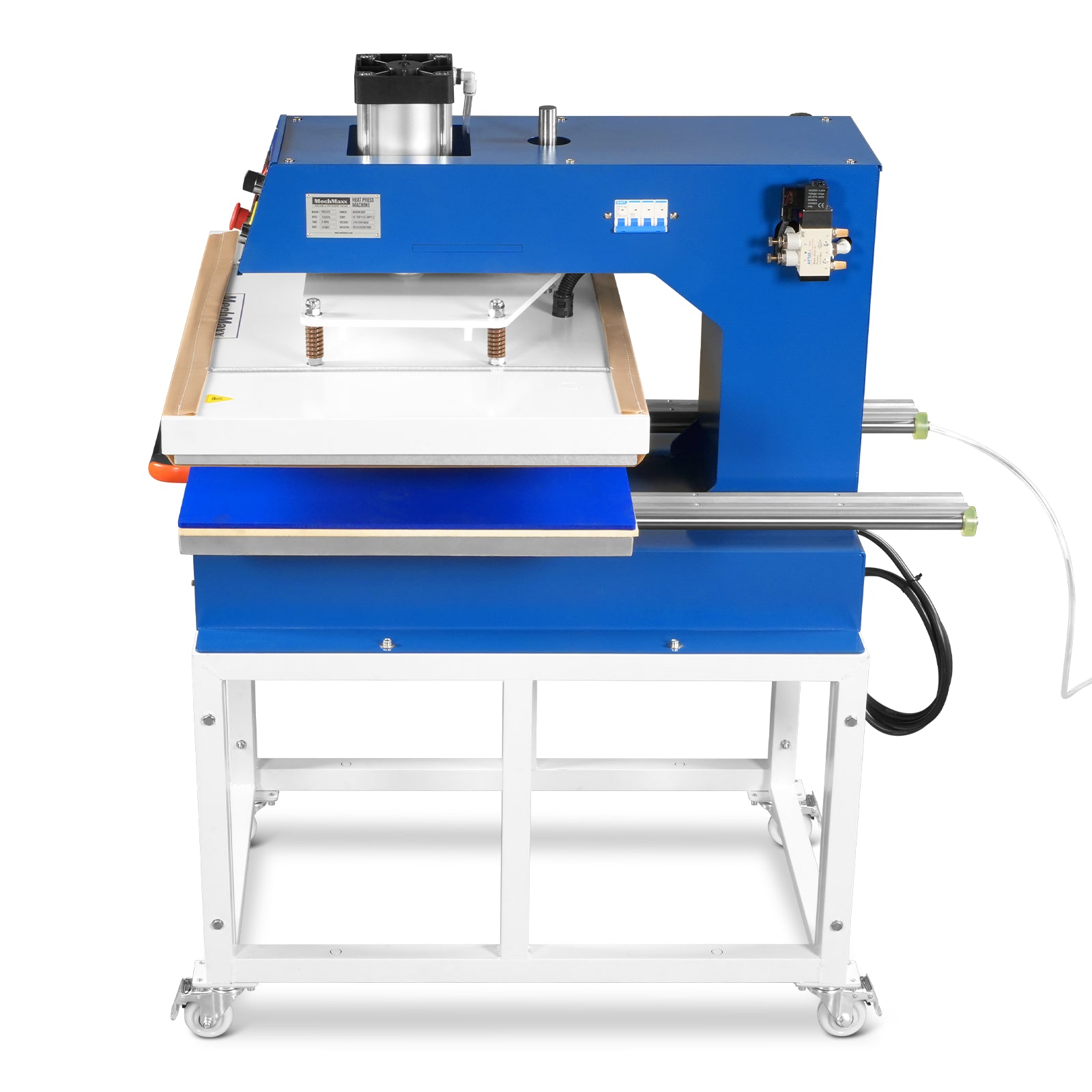 24x32 Inch (60x80cm) Industrial Pneumatic Single Station Heat Press Slide-Out Worktable LCD Touchscreen Sublimation Machine with AIRTAC Pneumatic Components (220V 8HP)