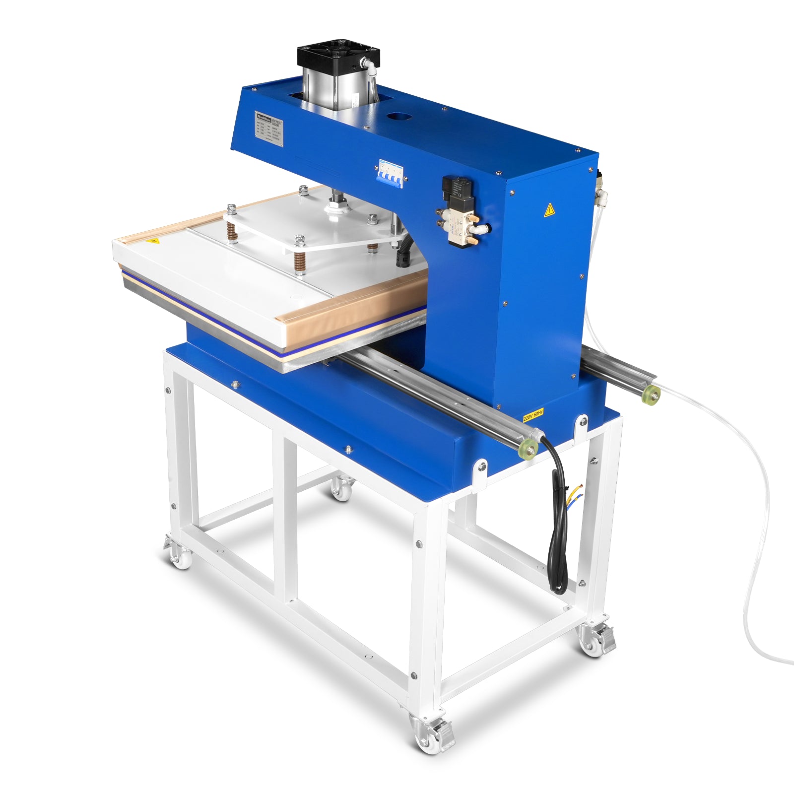 24x32 Inch (60x80cm) Industrial Pneumatic Single Station Heat Press Slide-Out Worktable LCD Touchscreen Sublimation Machine with AIRTAC Pneumatic Components (220V 8HP)
