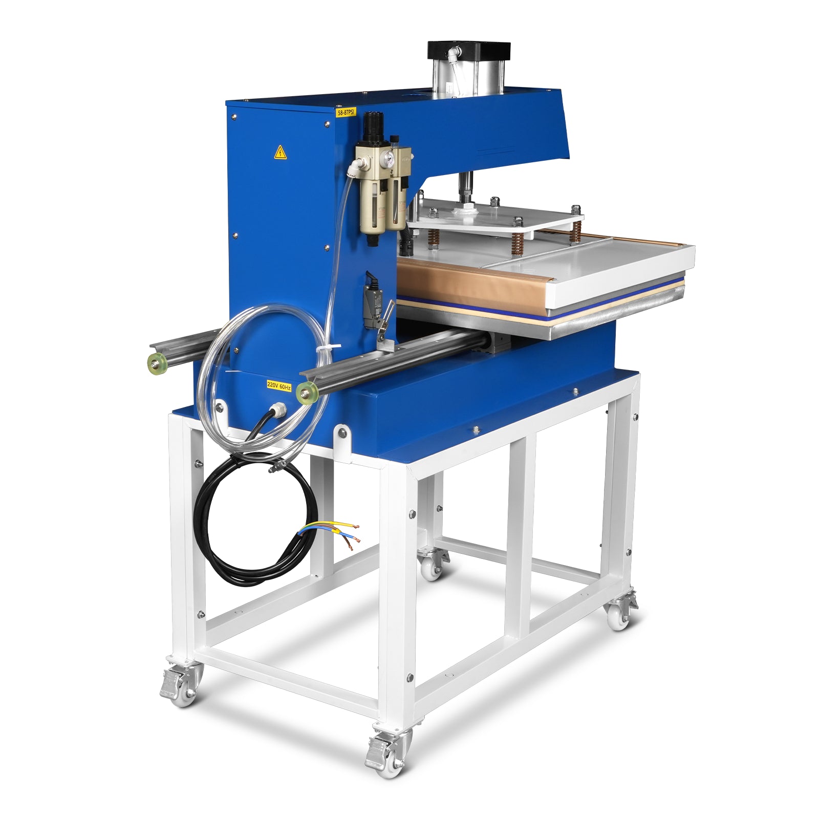 24x32 Inch (60x80cm) Industrial Pneumatic Single Station Heat Press Slide-Out Worktable LCD Touchscreen Sublimation Machine with AIRTAC Pneumatic Components (220V 8HP)