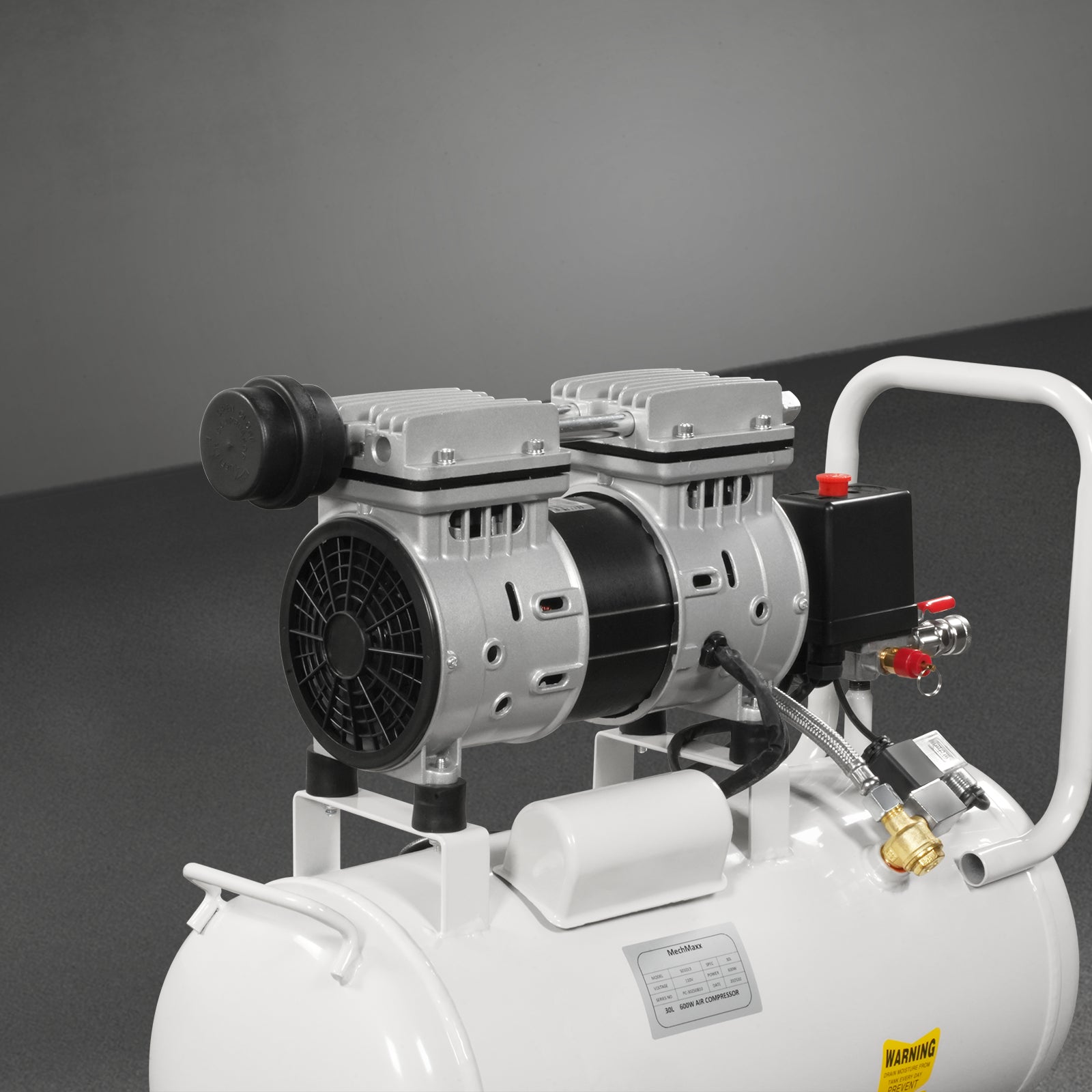 8 Gallon Air Compressor 600W 110V Oil-Free Quiet Electric Air Pump - 0.7MPa, 40L/min