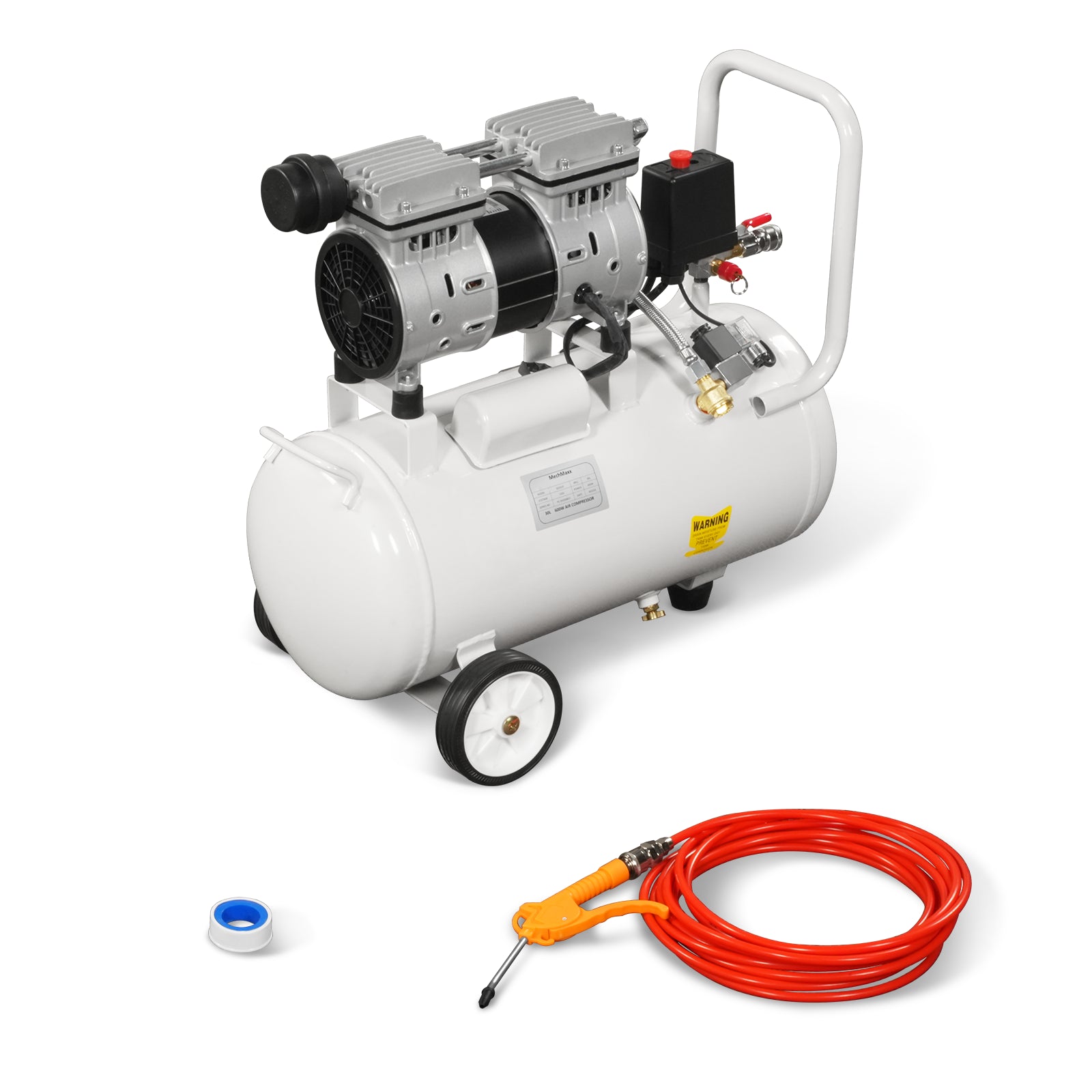 8 Gallon Air Compressor 600W 110V Oil-Free Quiet Electric Air Pump - 0.7MPa, 40L/min