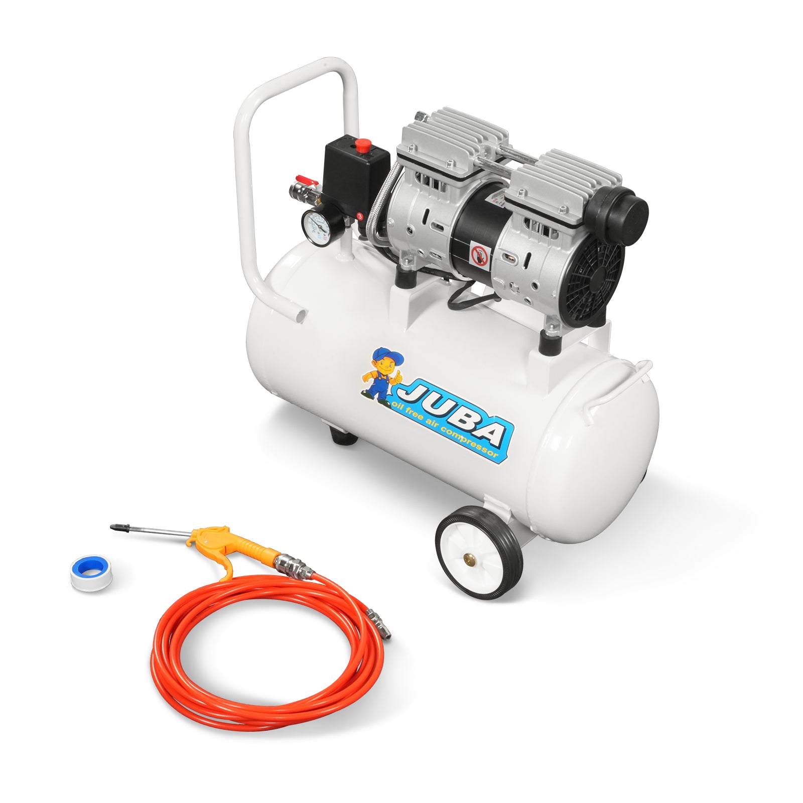 8 Gallon Air Compressor 600W 110V Oil-Free Quiet Electric Air Pump - 0.7MPa, 40L/min