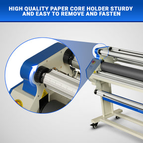 65" Wide Format Full-Auto Cold & Heat Assisted Laminator Machine with 4 Trimmers, Max Speed 40ft/min, 63" Max Width, 1.1" Max Thickness, Infrared Heating, Digital Control for Vinyl Graphics, Inkjet Prints, Posters 1700-B1