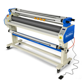65" Wide Format Full-Auto Cold & Heat Assisted Laminator Machine with 4 Trimmers, Max Speed 40ft/min, 63" Max Width, 1.1" Max Thickness, Infrared Heating, Digital Control for Vinyl Graphics, Inkjet Prints, Posters 1700-B1