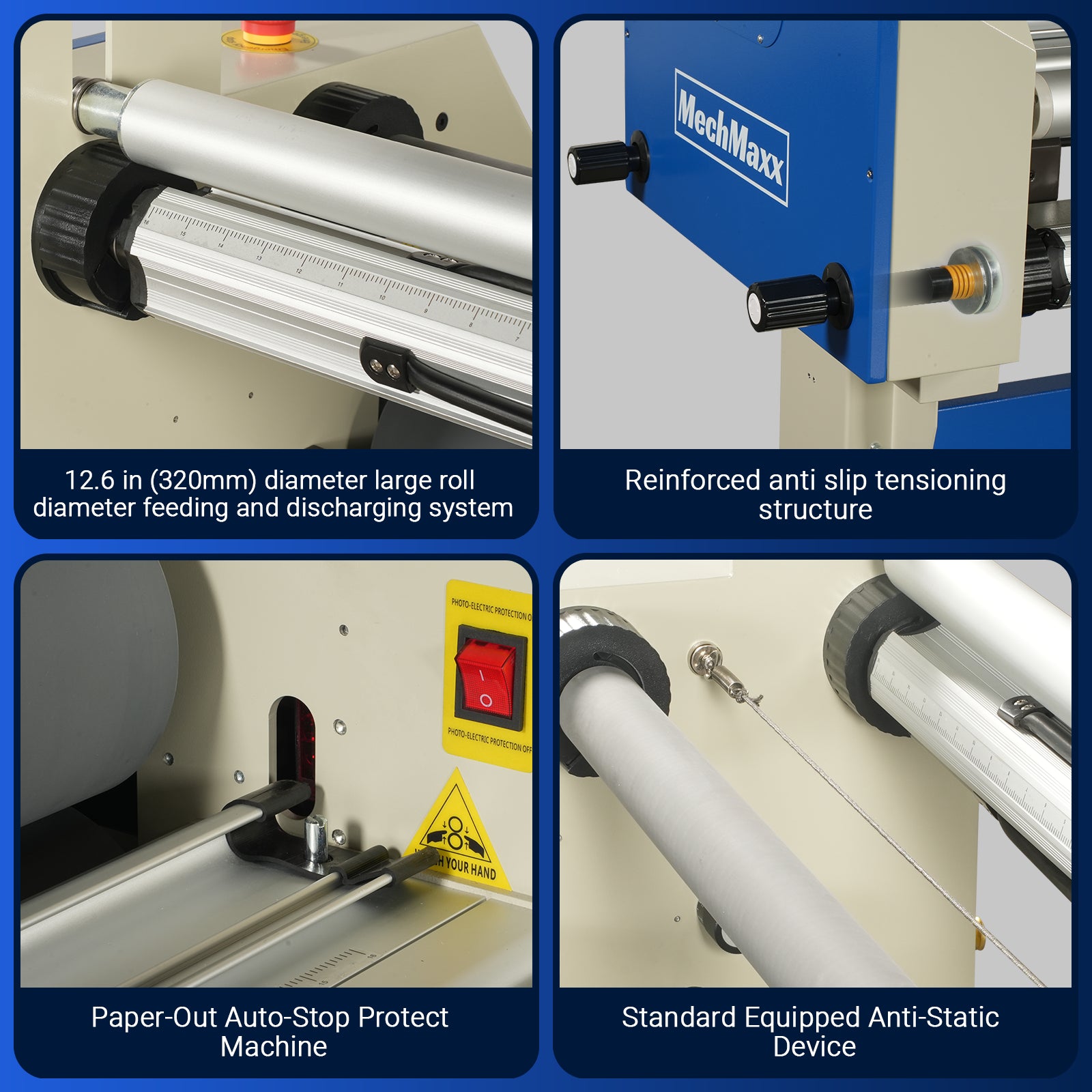 67" Wide Format Full - Auto Cold & Heat Assisted Laminator Machine (Model 1700 - A1) with 4 Trimmers, Max Speed 65.6 ft/min, 63" Max Width, 1.88" Max Thickness, Infrared Heating, Digital Control for Vinyl Graphics, Inkjet Prints, Posters-1700-A1
