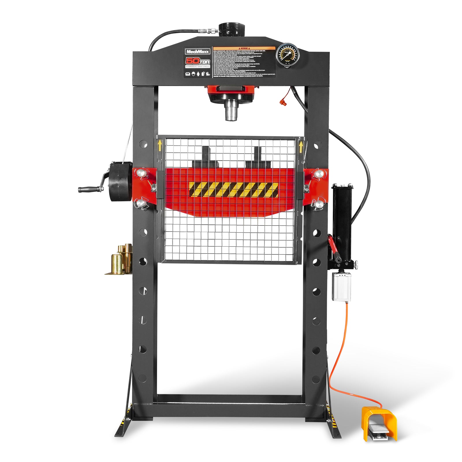 50 Ton H Frame Air Hydraulic Shop Press With Hand Winch Press Pin Ki 50-ton-h-frame-air-hydraulic-shop-press-with-hand-winch-press-pin-ki