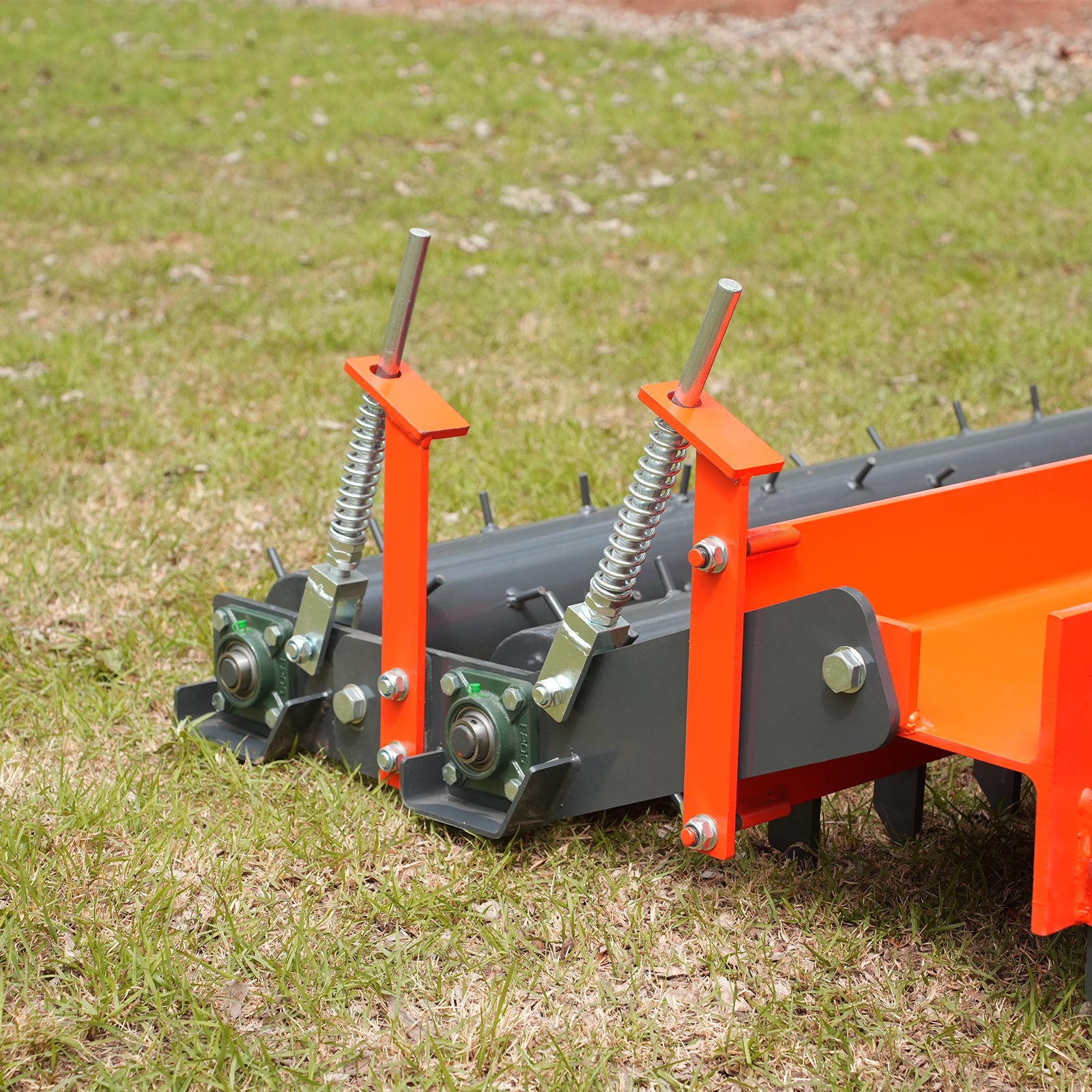 72" Heavy Duty Soil Pulverizer,  Double Spiked Roller,  25 Shanks,  Category 1 and 2,  3 Point Hitch Tractor Attachment,  TSP72D