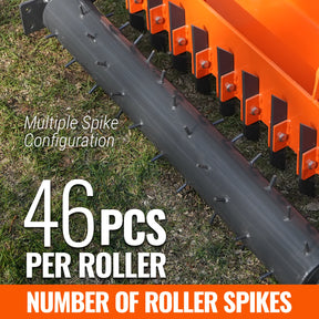 60" Heavy Duty Soil Pulverizer,  Single Spiked Roller,  21 Shanks,  Category 1 and 2,  3 Point Hitch Tractor Attachment,  TSP60