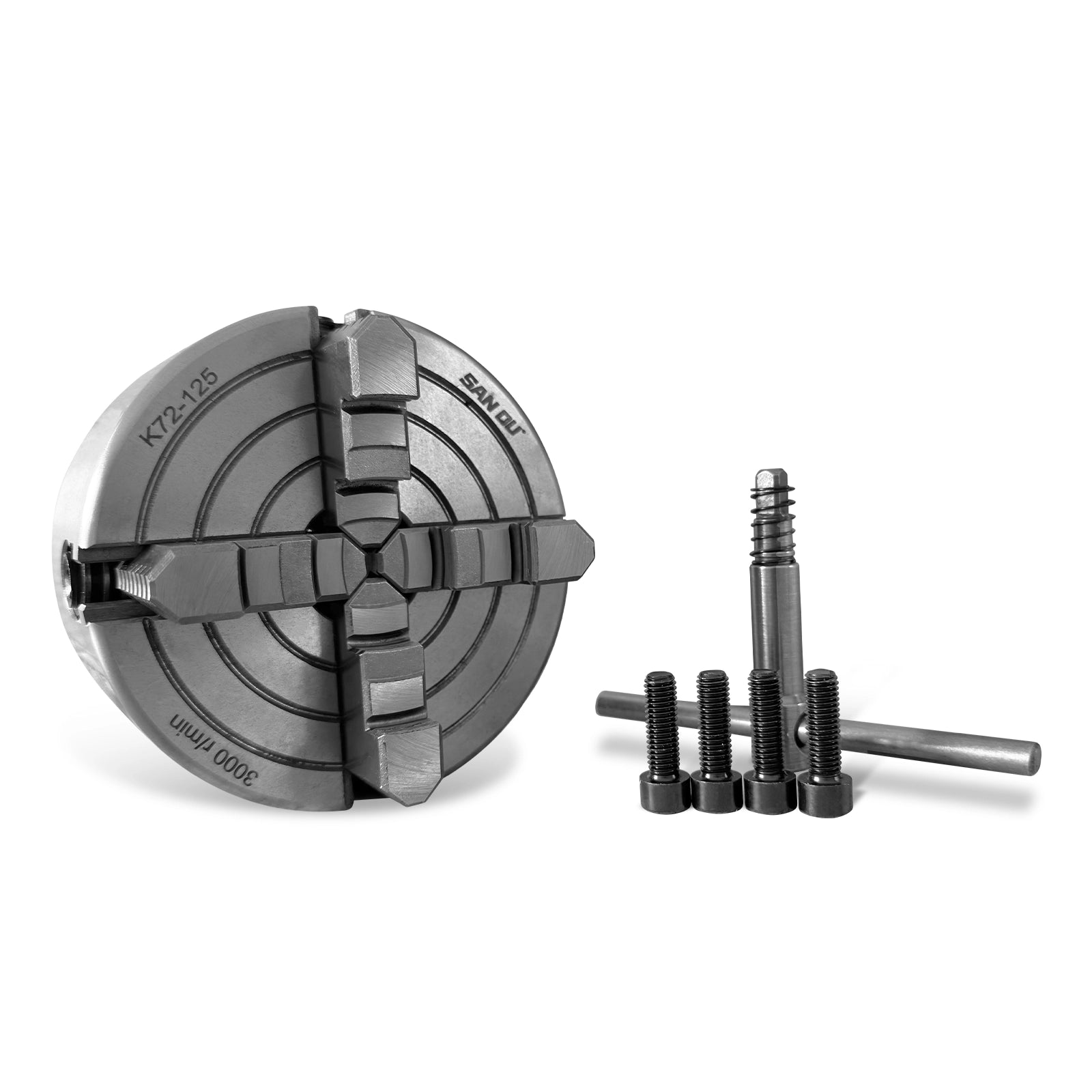 5 in 4 Jaw Lathe Chuck for Metal Lathe Machine 10'' x 30'' SKU: 500005 | Model: 1030V