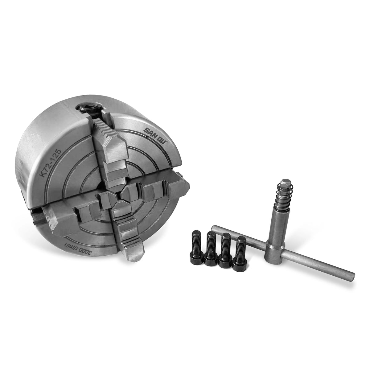 5 in 4 Jaw Lathe Chuck for Metal Lathe Machine 10'' x 30'' SKU: 500005 | Model: 1030V