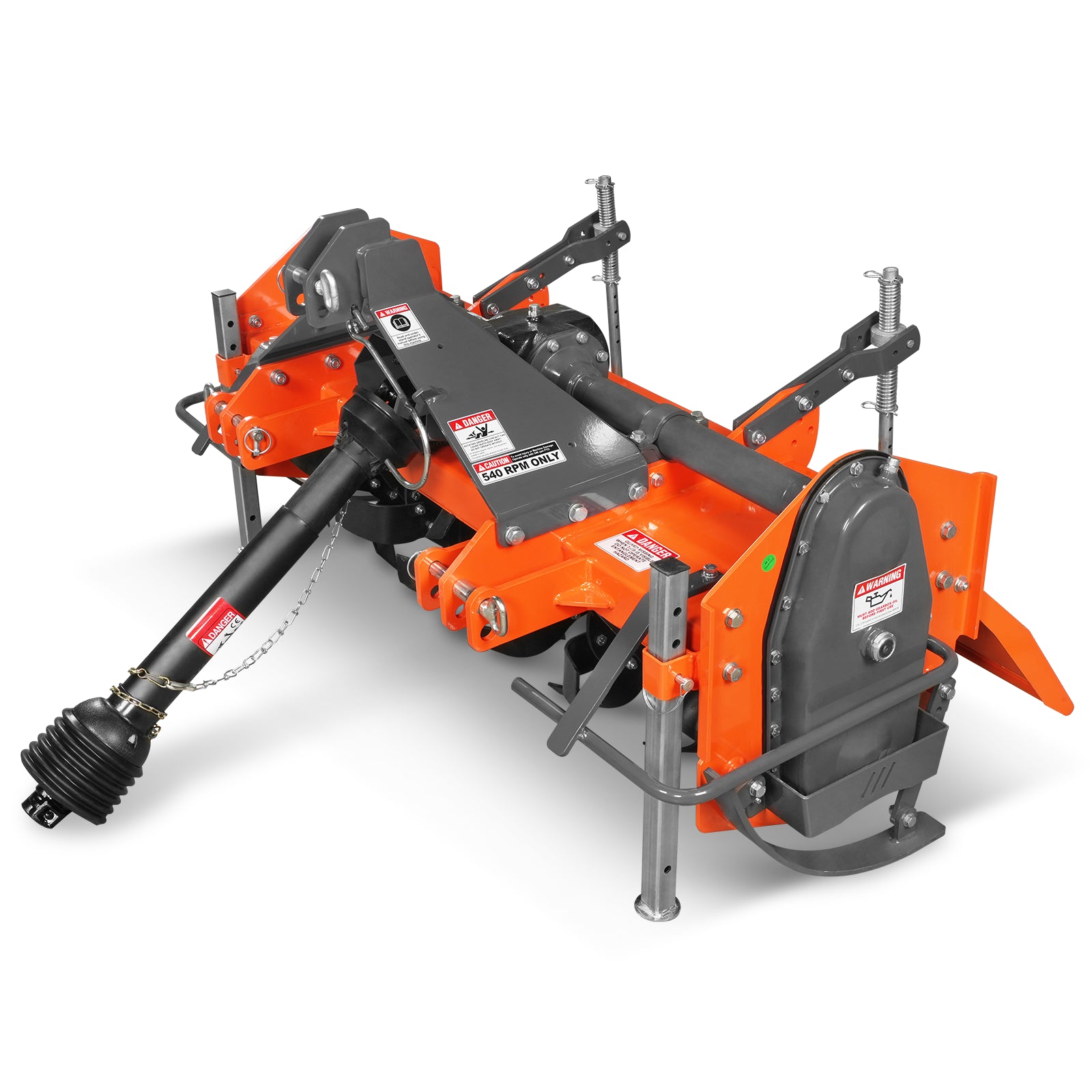 60 in Rotary Tiller, 3 Point Hitch Cat.1 & 2, Gear Drive, PTO Shaft Included with Slip Clutch, 30–60 HP, MRT60