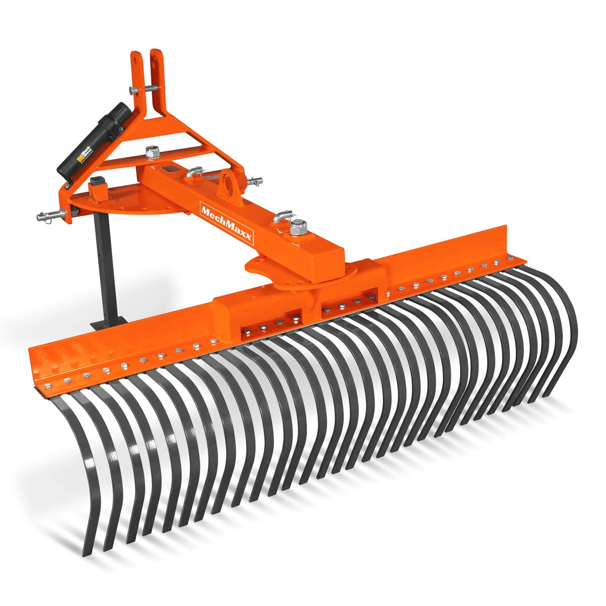 60" Offset Landscape Rake with 30 Tines 3 Point Hitch Tractor Attachment, LRA60