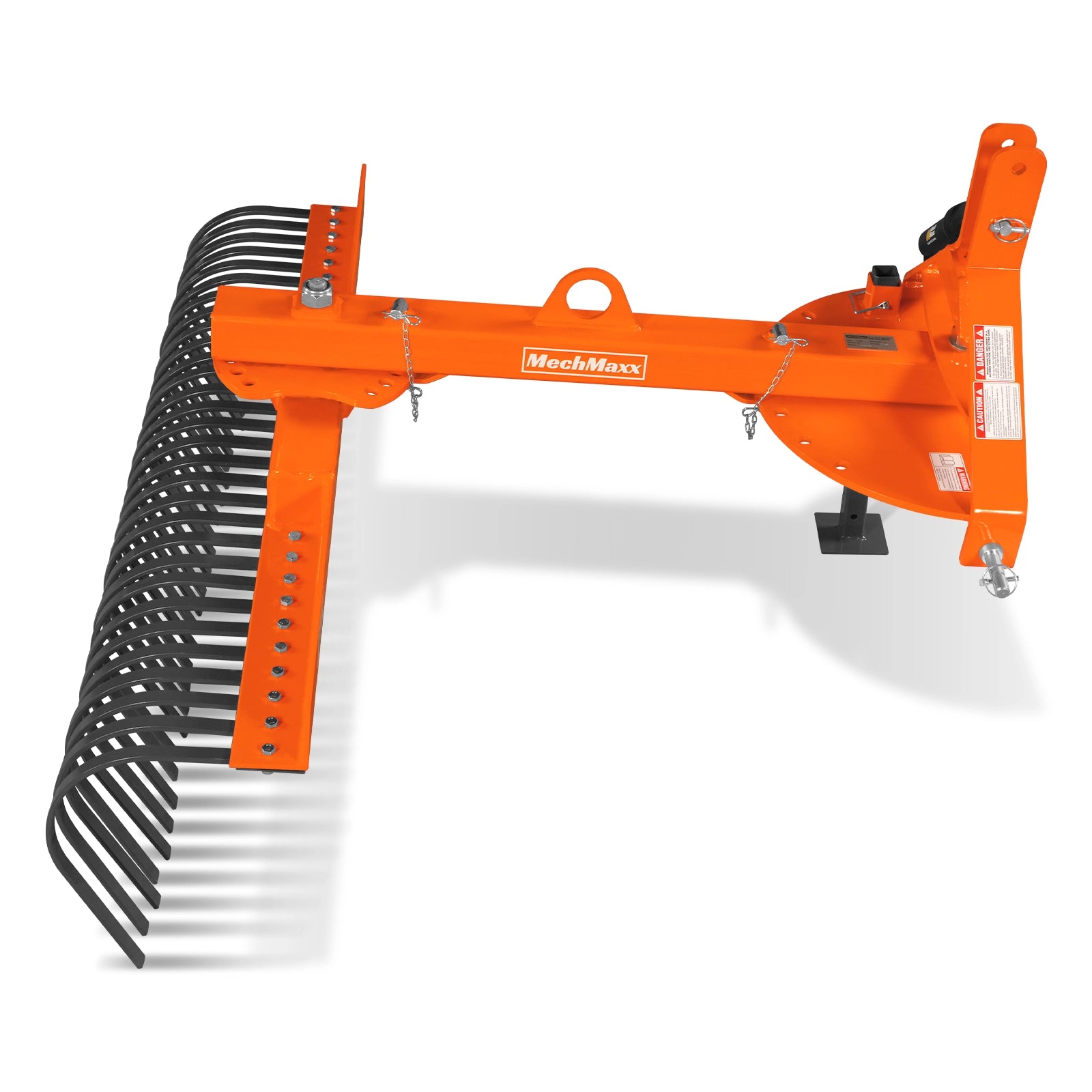 60" Offset Landscape Rake with 30 Tines 3 Point Hitch Tractor Attachment, LRA60