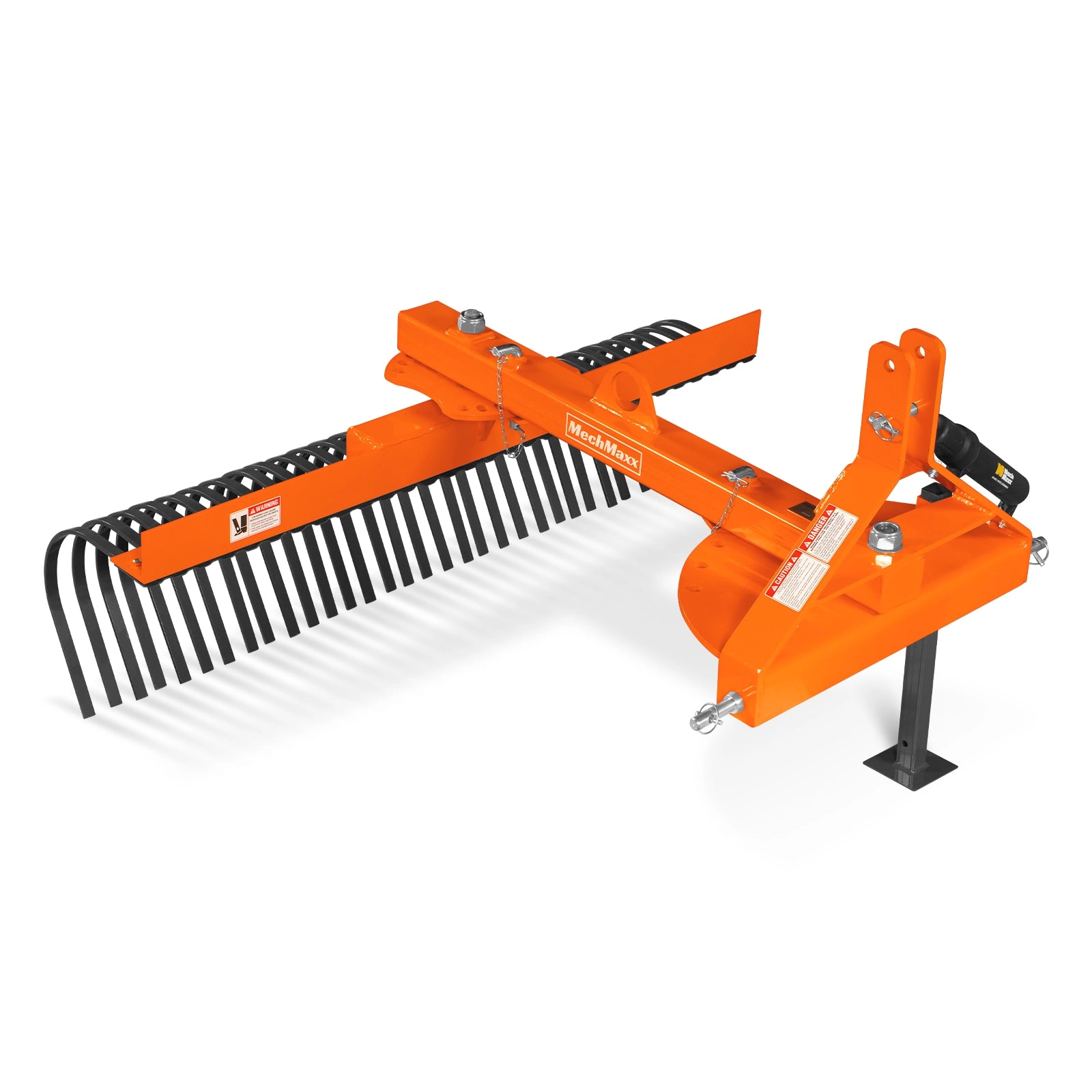 60" Offset Landscape Rake with 30 Tines 3 Point Hitch Tractor Attachment, LRA60
