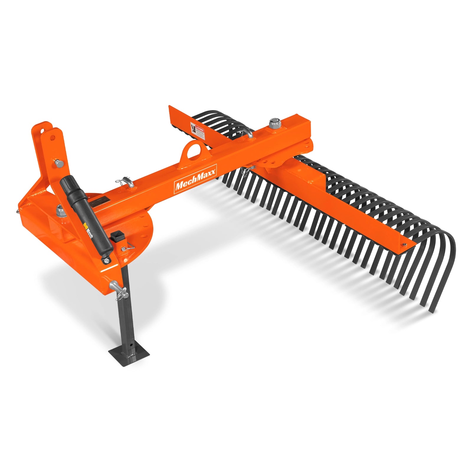 60" Offset Landscape Rake with 30 Tines 3 Point Hitch Tractor Attachment, LRA60