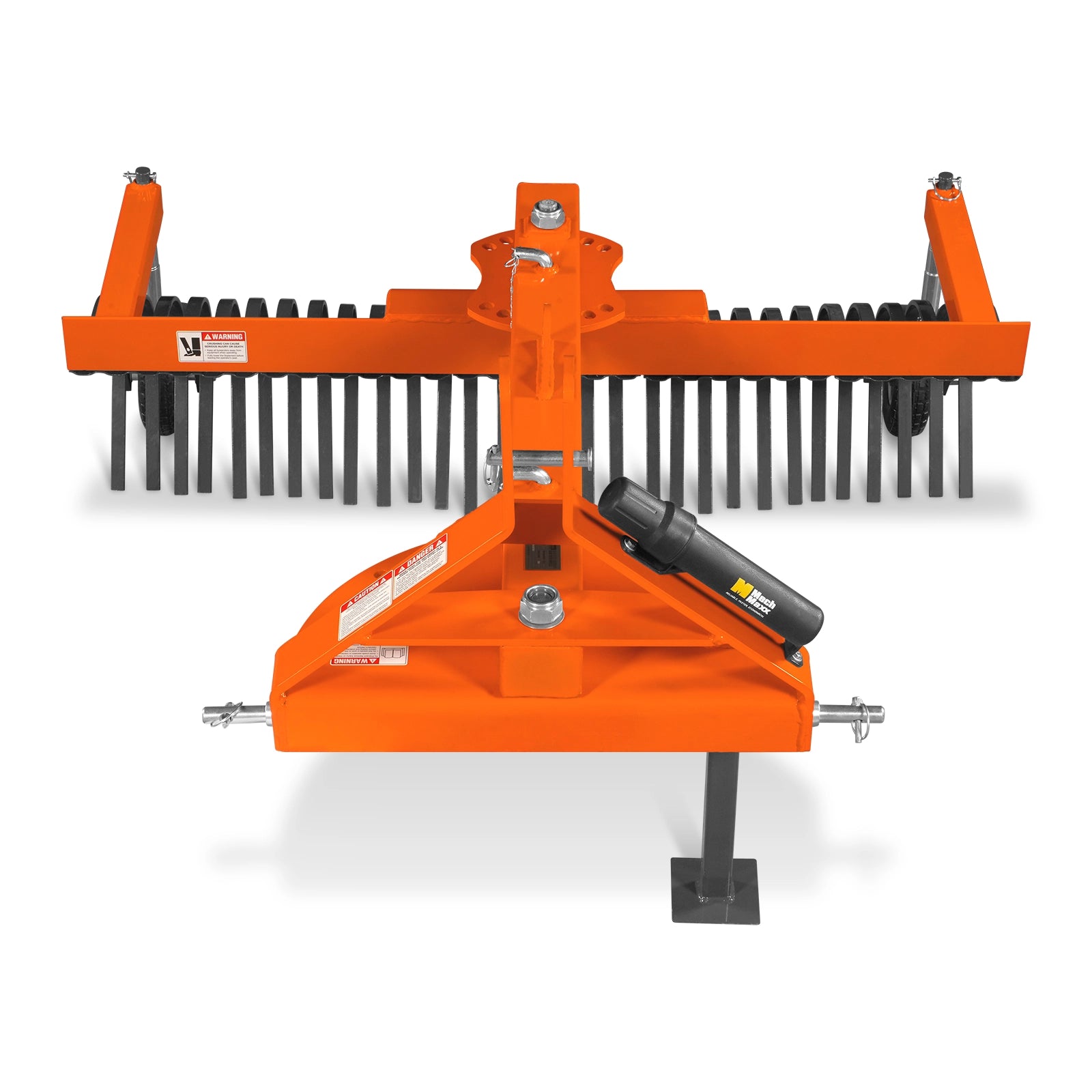 60" Offset Landscape Rake with Bolt-on Wheels & 30 Tines 3 Point Hitch Tractor Attachment, LRA60W