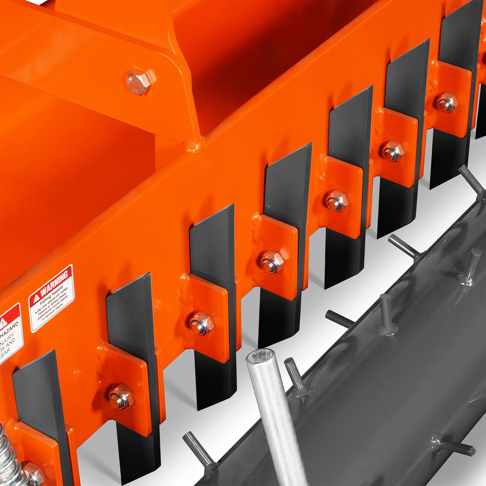 60" Soil Pulverizer, Single Spiked Roller, 21 Shanks, Category 1 and 2, 3 Point Hitch Tractor Attachment, TSP60