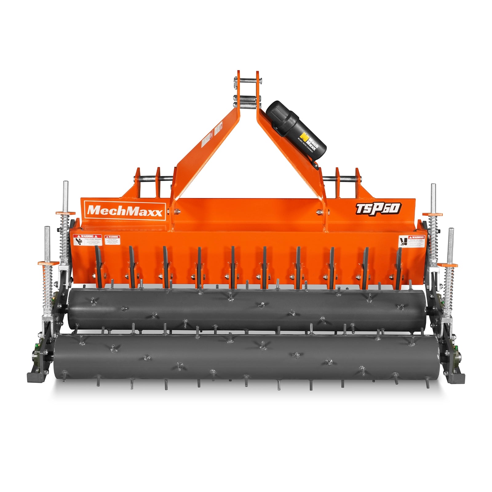 60" Soil Pulverizer, Double Spiked Roller, 21 Shanks, Category 1 and 2, 3 Point Hitch Tractor Attachment, TSP60D