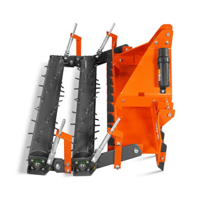 60" Soil Pulverizer, Double Spiked Roller, 21 Shanks, Category 1 and 2, 3 Point Hitch Tractor Attachment, TSP60D