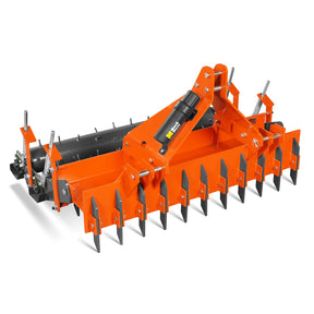 60" Soil Pulverizer, Double Spiked Roller, 21 Shanks, Category 1 and 2, 3 Point Hitch Tractor Attachment, TSP60D