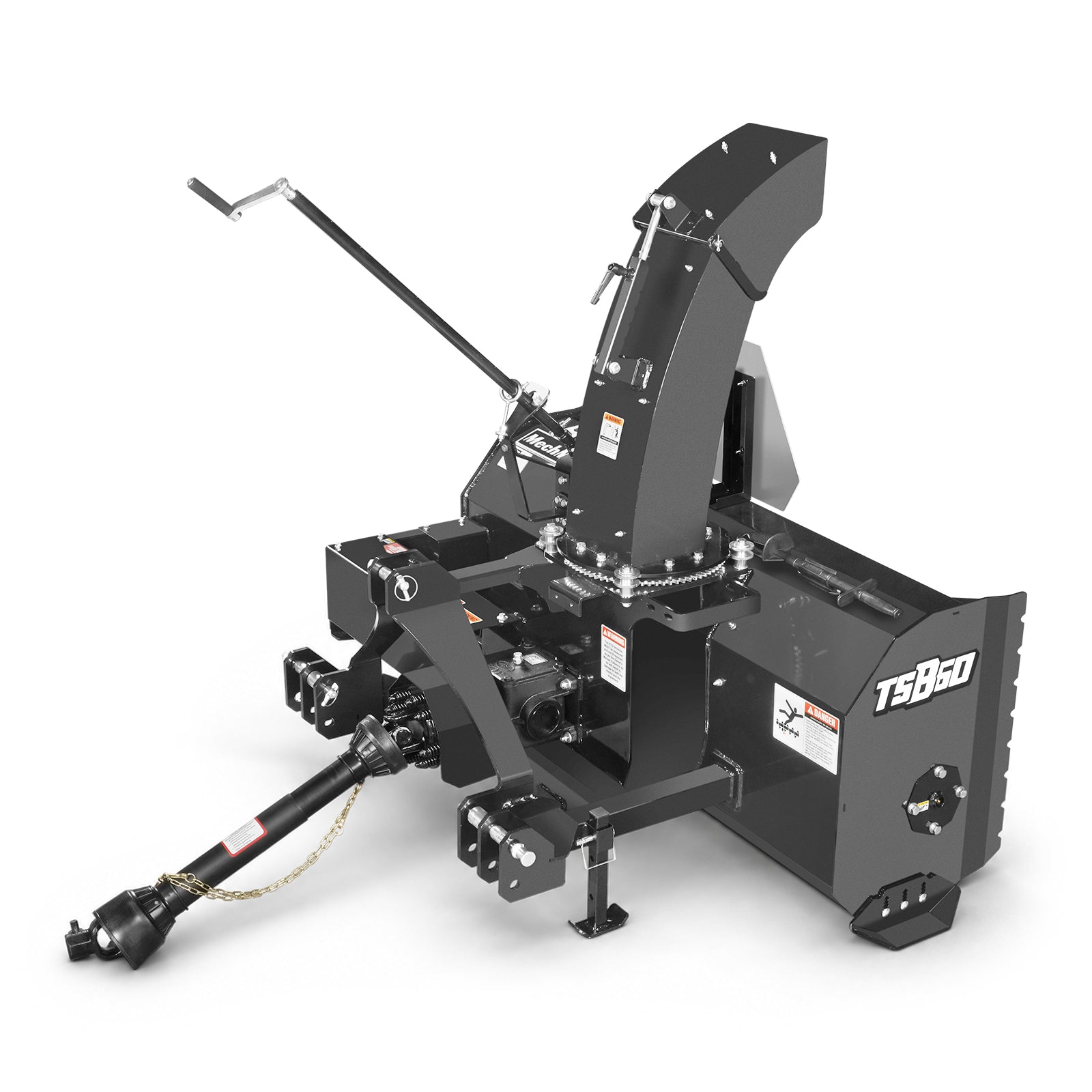 60" 3 Point PTO Snow Blower 22" Impeller Diameter 360° Snow Chute (PTO Shaft Included with Slip Clutch),  18-40 HP,  TSB60
