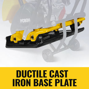 Honda GX160 Vibratory Plate Compactor with Wheel Kit, 3150 lb Centrifugal Force for Soil, Gravel, Asphalt and Paver Base, PC80H