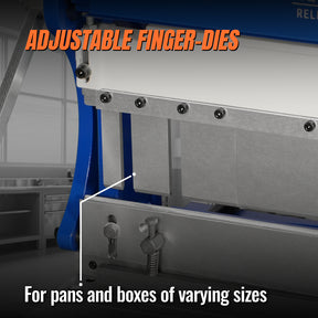 40-inch 3-in-1 Pan and Box Brake – Slip Roll, Shear, Bending Machine for Sheet Metal, 20 Gauge Mild Steel, Adjustable Fingers, Heavy Duty, Metalworking, Fabrication, Rolling, Bending