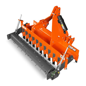 60" Soil Pulverizer, Single Spiked Roller, 21 Shanks, Category 1 and 2, 3 Point Hitch Tractor Attachment, TSP60