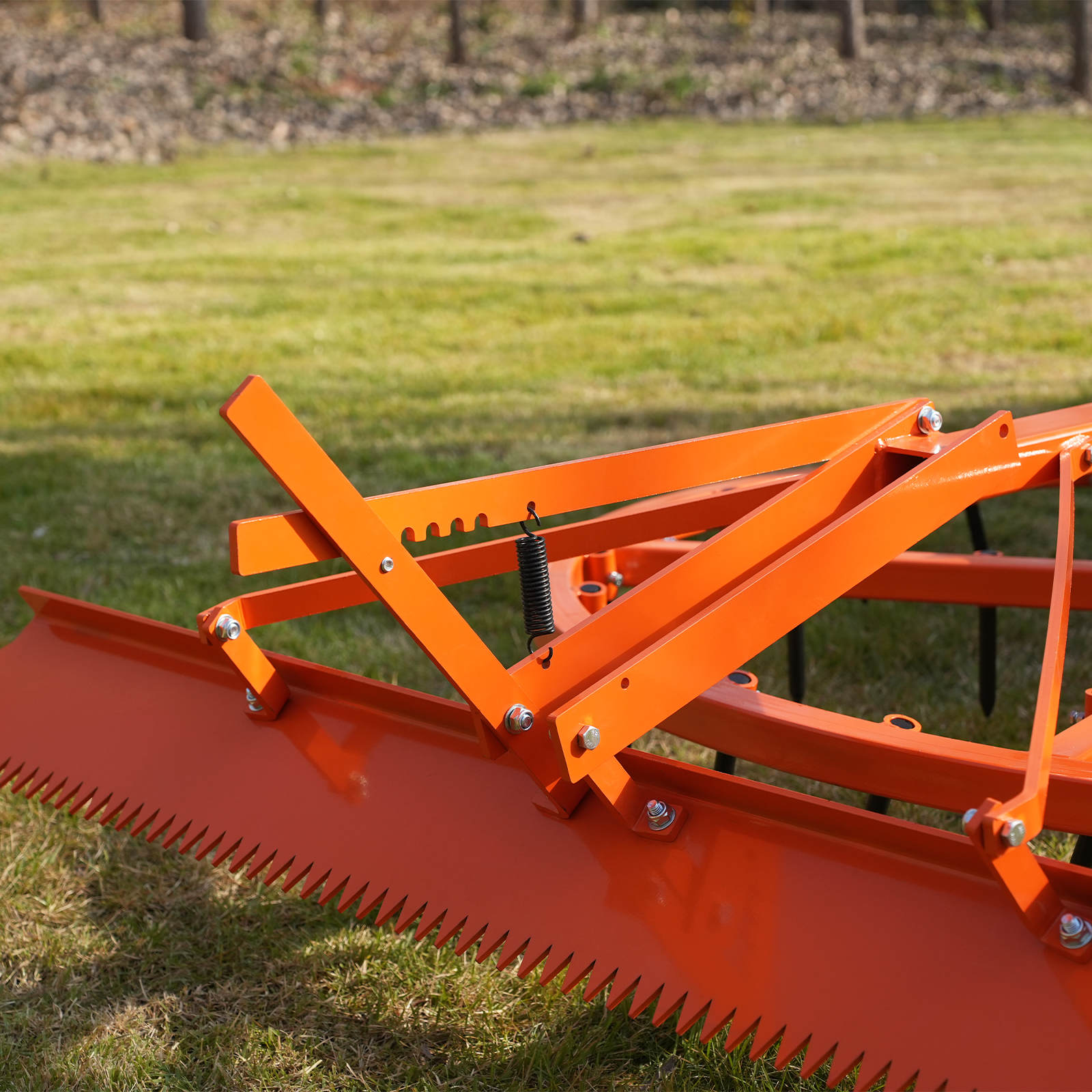 72" Arena Spin Harrow Groomer with 35 Tines and Rake Cat.1 3 Point Hitch Grooming Attachment, AHG72R