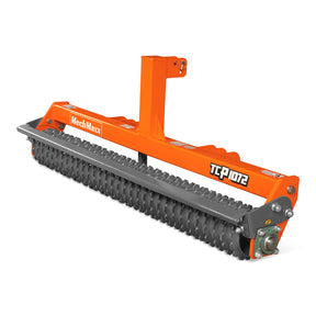 72" Cultipacker with 32 Ductile Iron Wheels, Scraper Bar Included, Category 1 and 2, 3 Point Hitch Tractor Attachment, TCP1072
