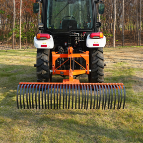 72" Landscape Rake with 36 Tines 3 Point Hitch Tractor Attachment, LR72