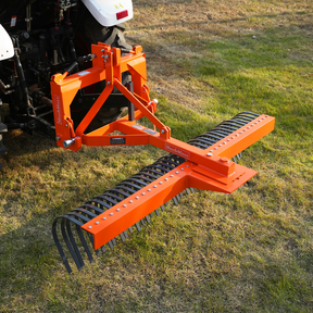 72" Landscape Rake with 36 Tines 3 Point Hitch Tractor Attachment, LR72