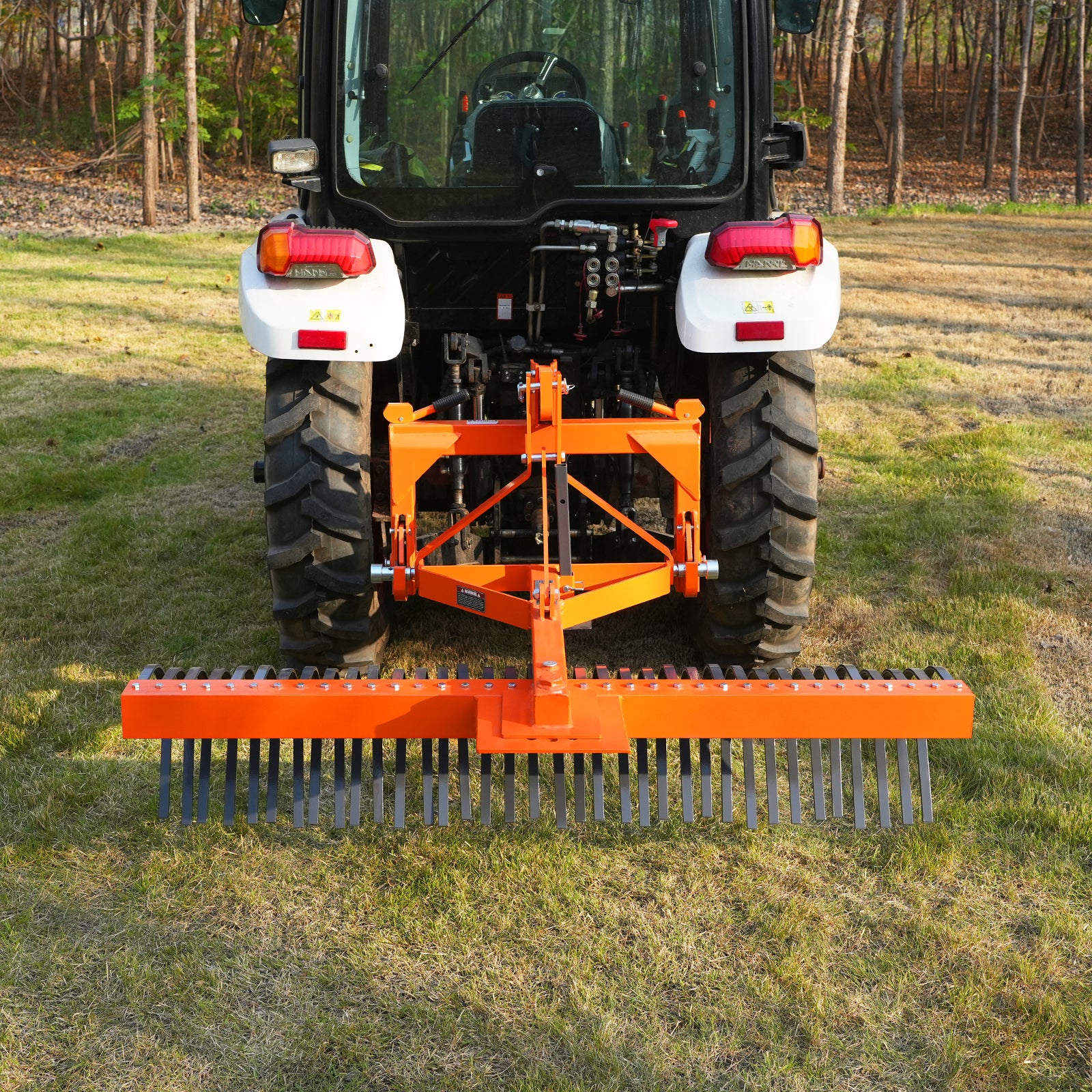 72" Landscape Rake with 36 Tines 3 Point Hitch Tractor Attachment, LR72