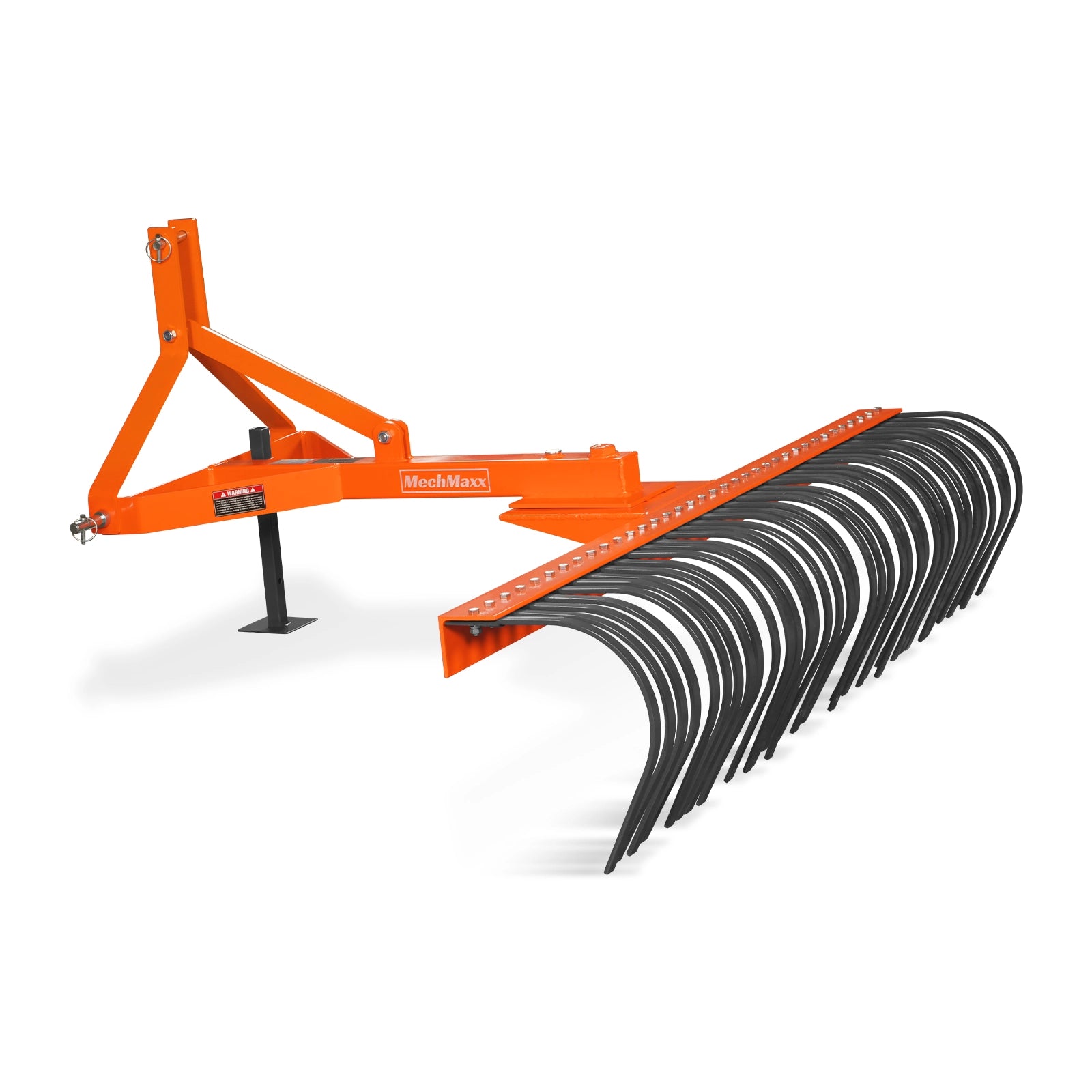 72" Landscape Rake with 36 Tines 3 Point Hitch Tractor Attachment, LR72