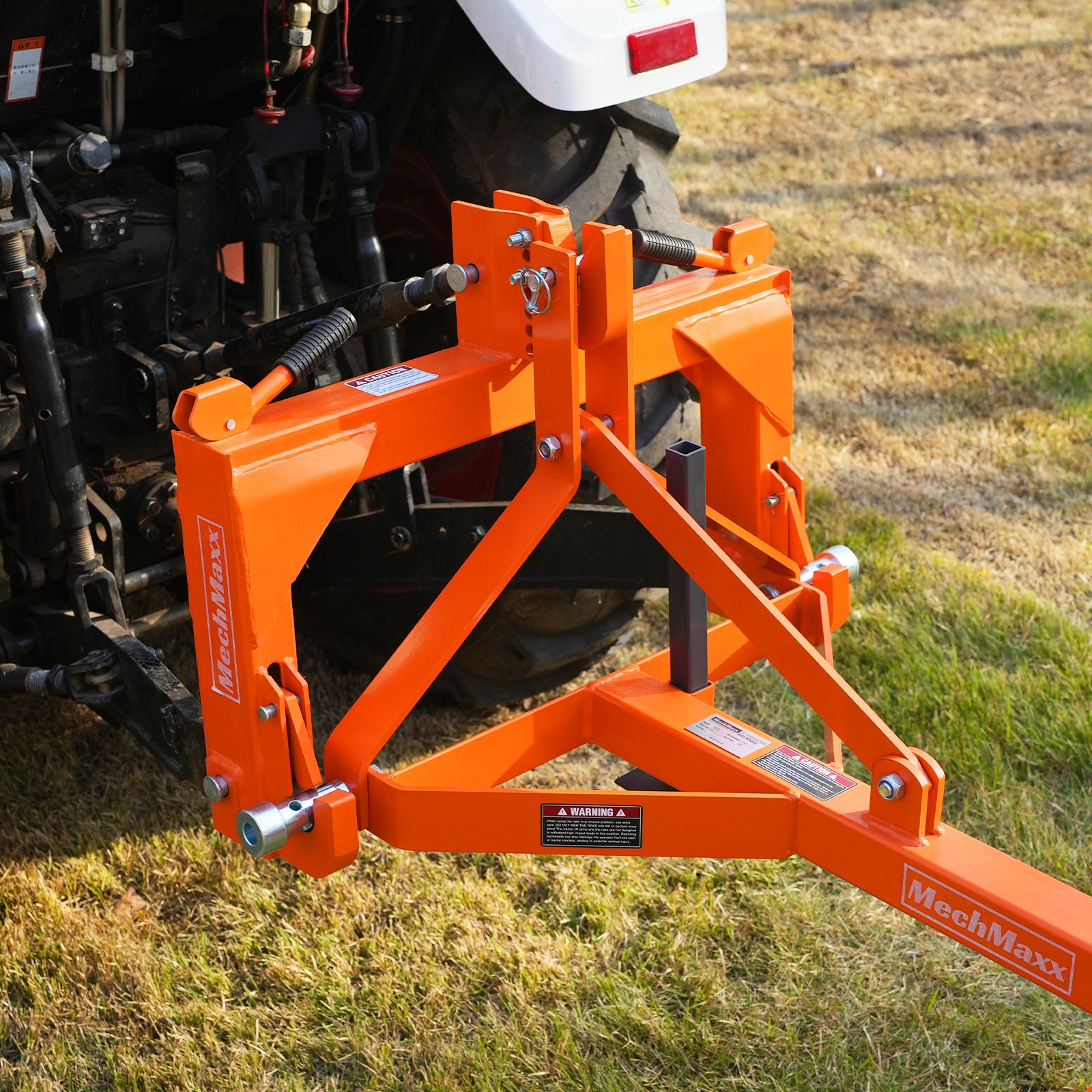3 Point 60'' Landscape Rake With 32 Heavy Duty Steel Tines For Cat 1 Tractor Attachment For Gravel Lawn