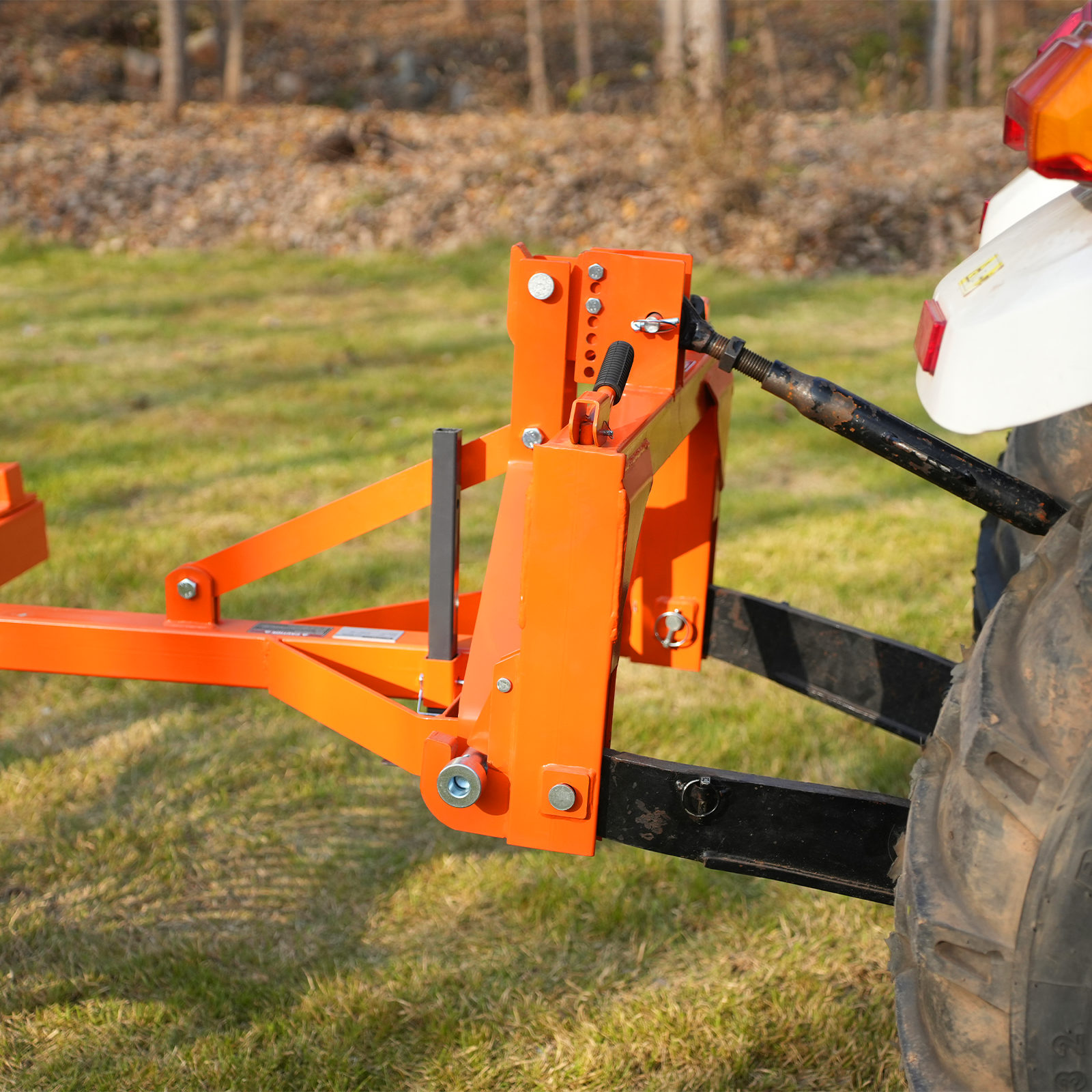 84" Landscape Rake with 42 Tines 3 Point Hitch Tractor Attachment, LR84