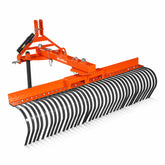 72" Offset Landscape Rake with 36 Tines 3 Point Hitch Tractor Attachment, LRA72