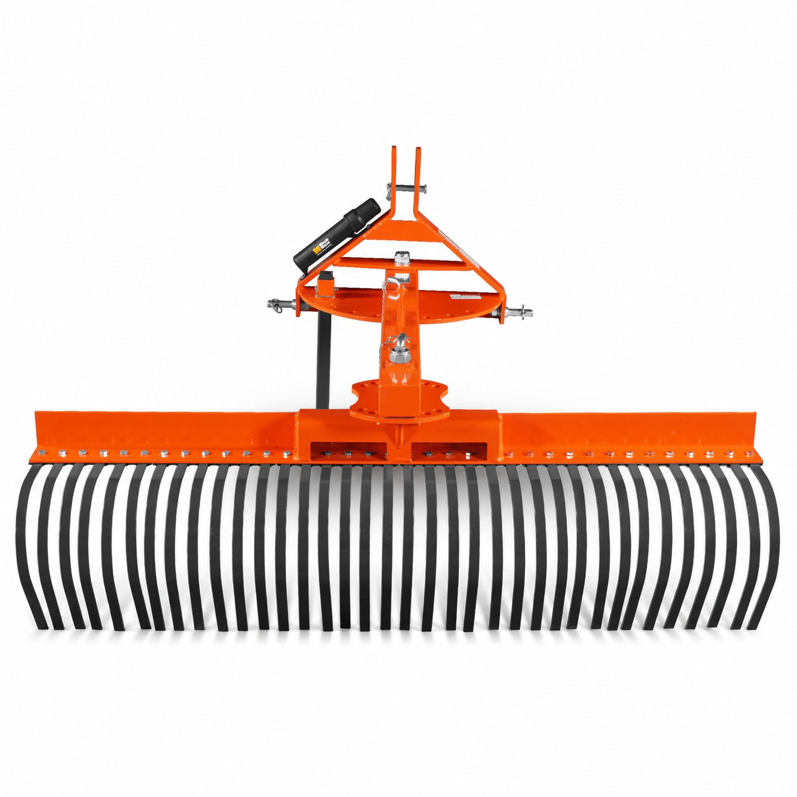 72" Offset Landscape Rake with 36 Tines 3 Point Hitch Tractor Attachment, LRA72