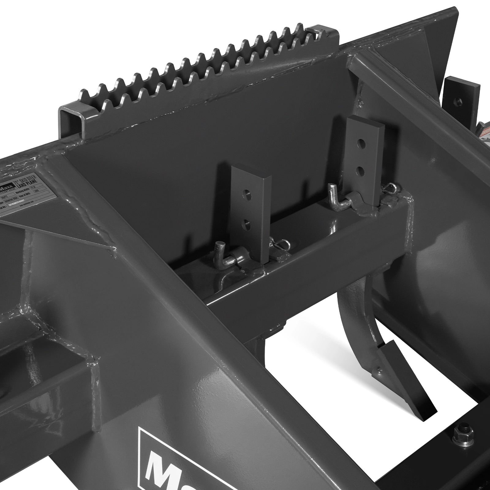 72" Skid Steer Land Plane with 7 Adjustable Scarifier Shanks, Removable Sift Screen and Bolt-On Cutting Blades, SSLP72